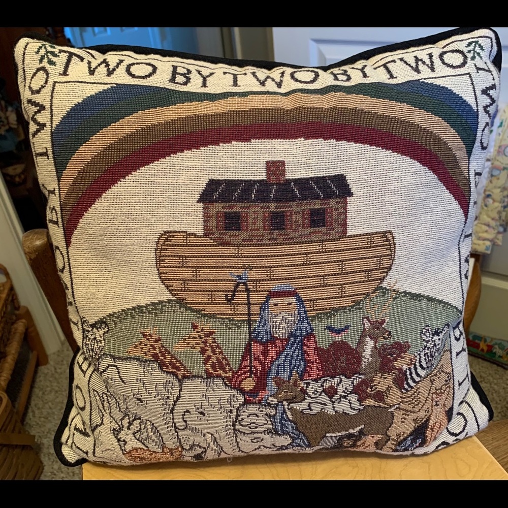 Price ⬇️ Tapestry Noah’s Ark 16” by 16” pillow